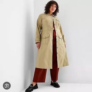NWT Future Collective Trenchcoat Sz Large
